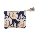 Monkey Around Embroidered Pouch