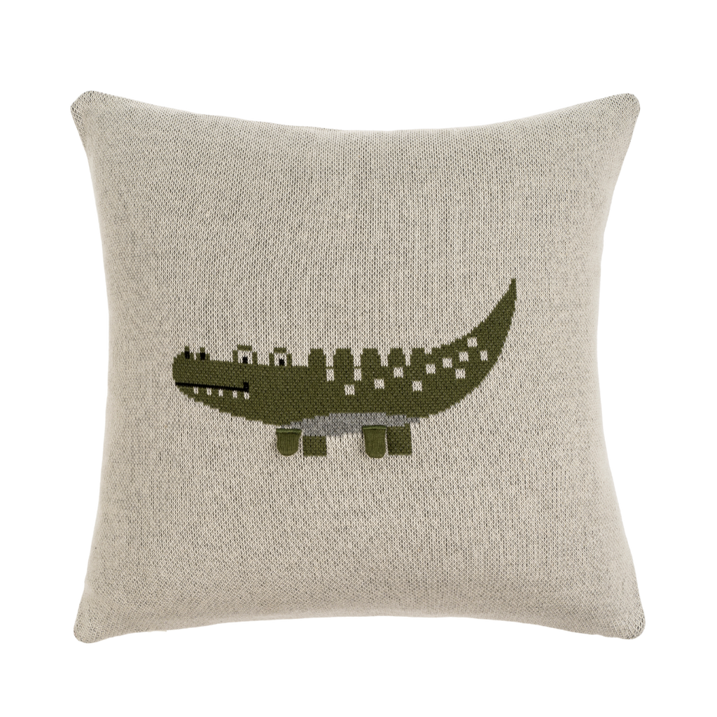 18x18 Crocodile Knit Pillow
