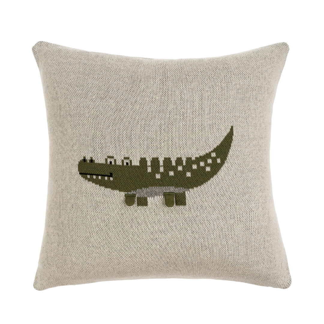 18x18 Crocodile Knit Pillow