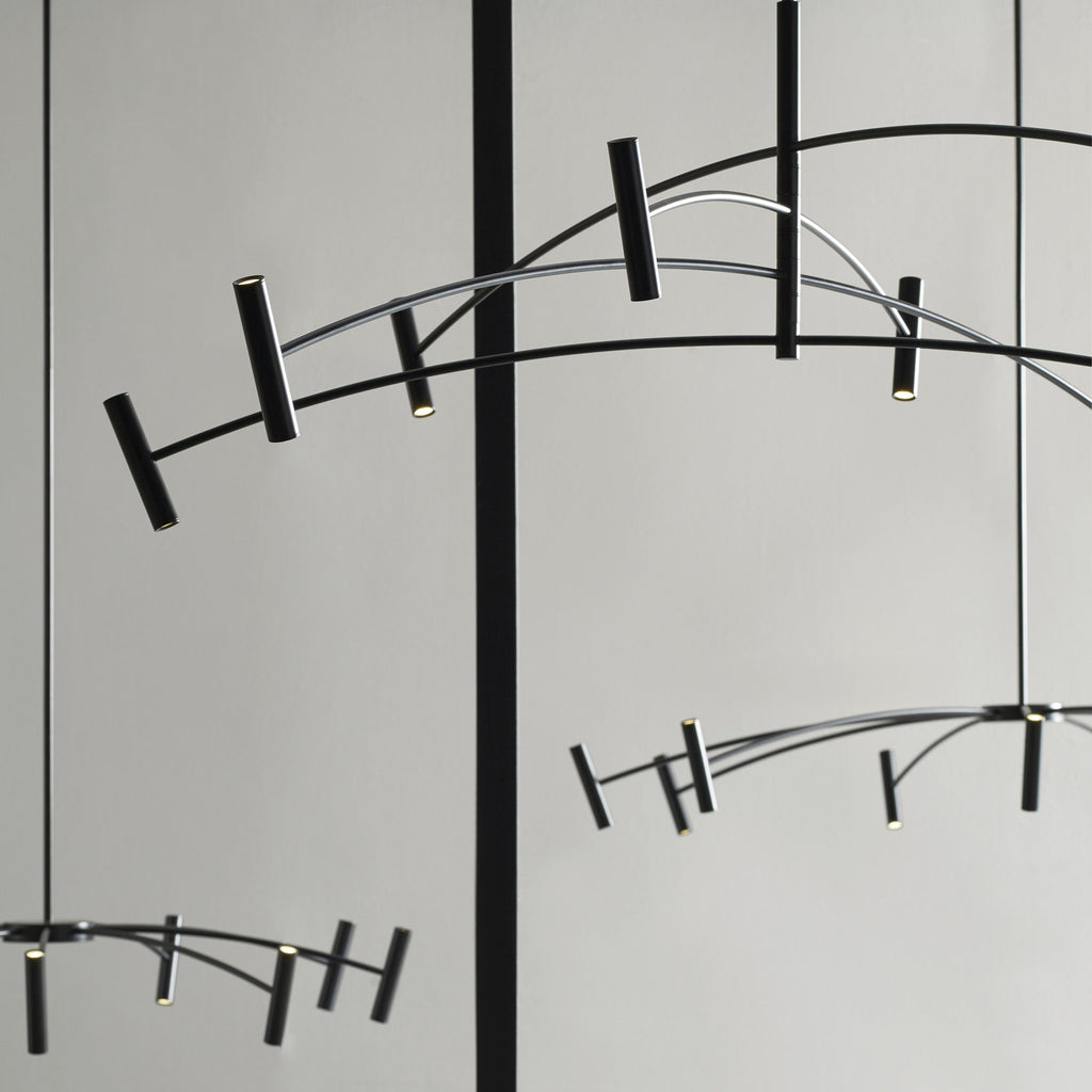 Aerial 55 Chandelier Matte Black 3000K 90 CRI integrated led 90 cri 3000k 120v