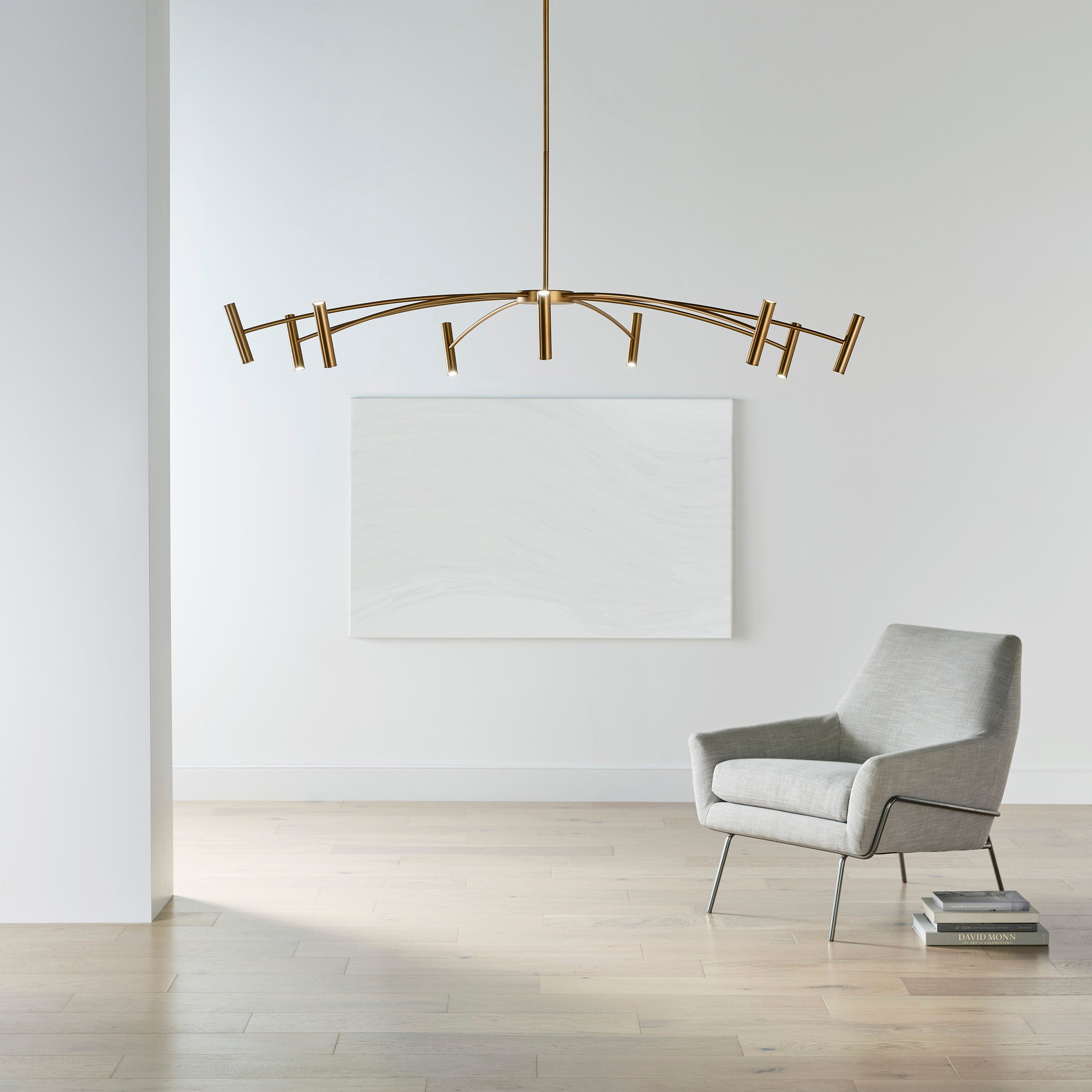 Aerial 55 Chandelier Matte Black 3000K 90 CRI integrated led 90 cri 3000k 120v