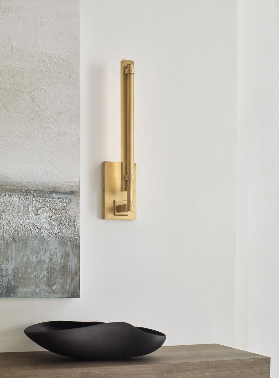 Kal Small Sconce Natural Brass 3000K 90 CRI integrated led 90 cri 3000k 120v