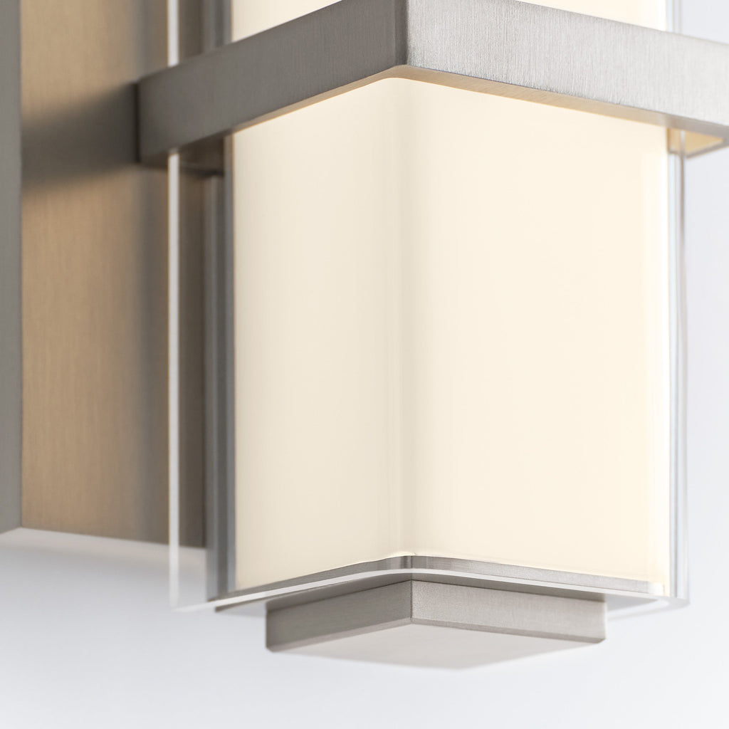 Milan 13 Bath 13" Small White Glass Satin Nickel LED 90 CRI 3000K 120V