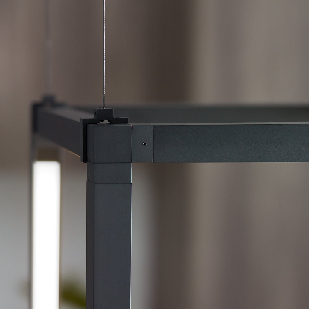 Brox Cube 12 Pendant Cube nightshade black 3000K 90 CRI 24v remote canopy