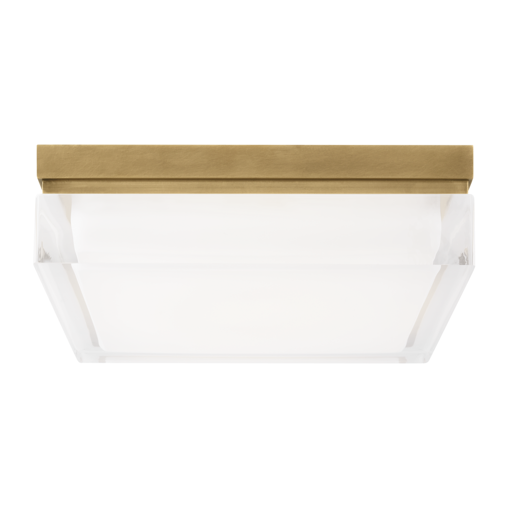 Boxie Large Flush Mount Large Natural Brass LED 2700K 90 CRI 2700k 120v-277v