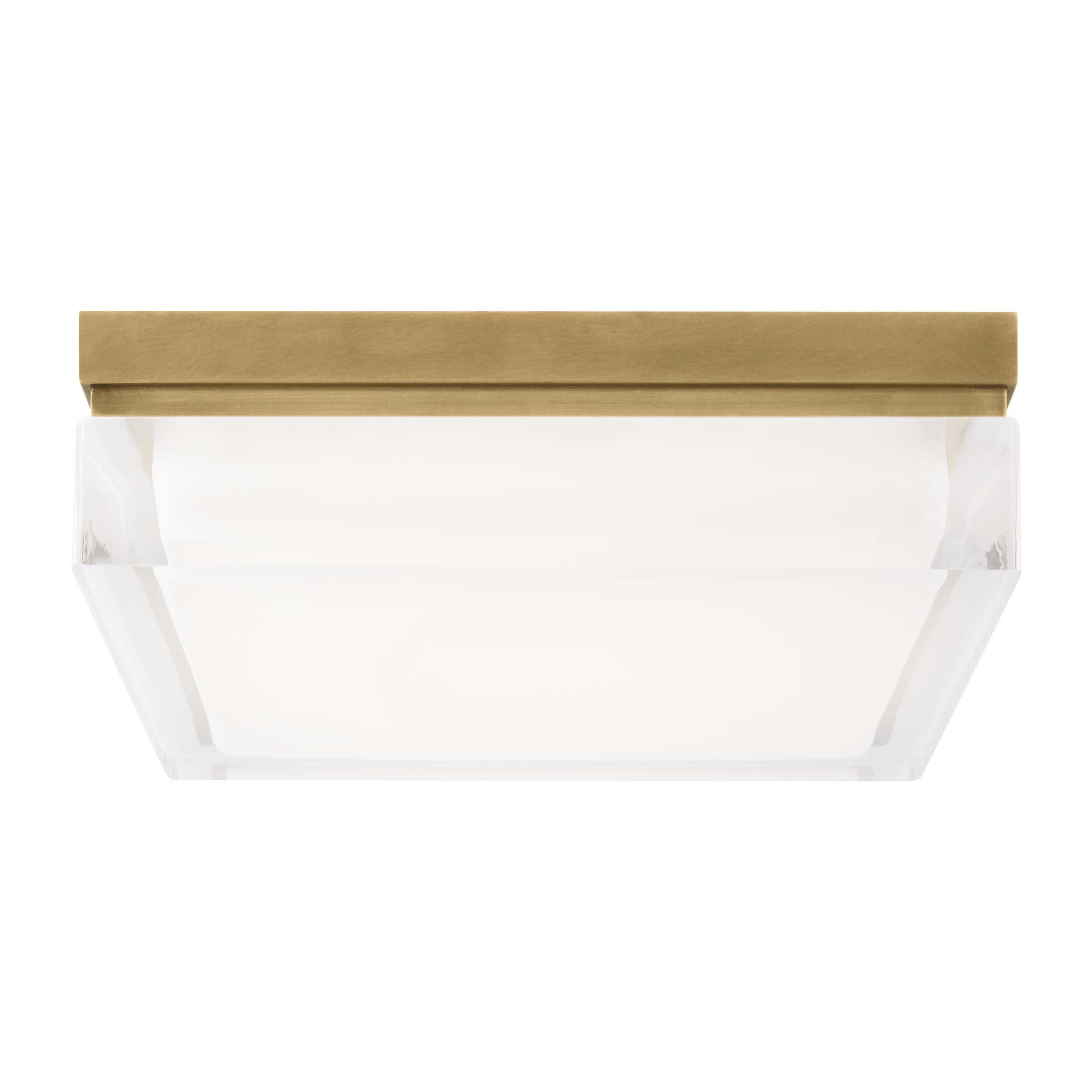 Boxie Large Flush Mount Large Natural Brass LED 2700K 90 CRI 2700k 120v-277v