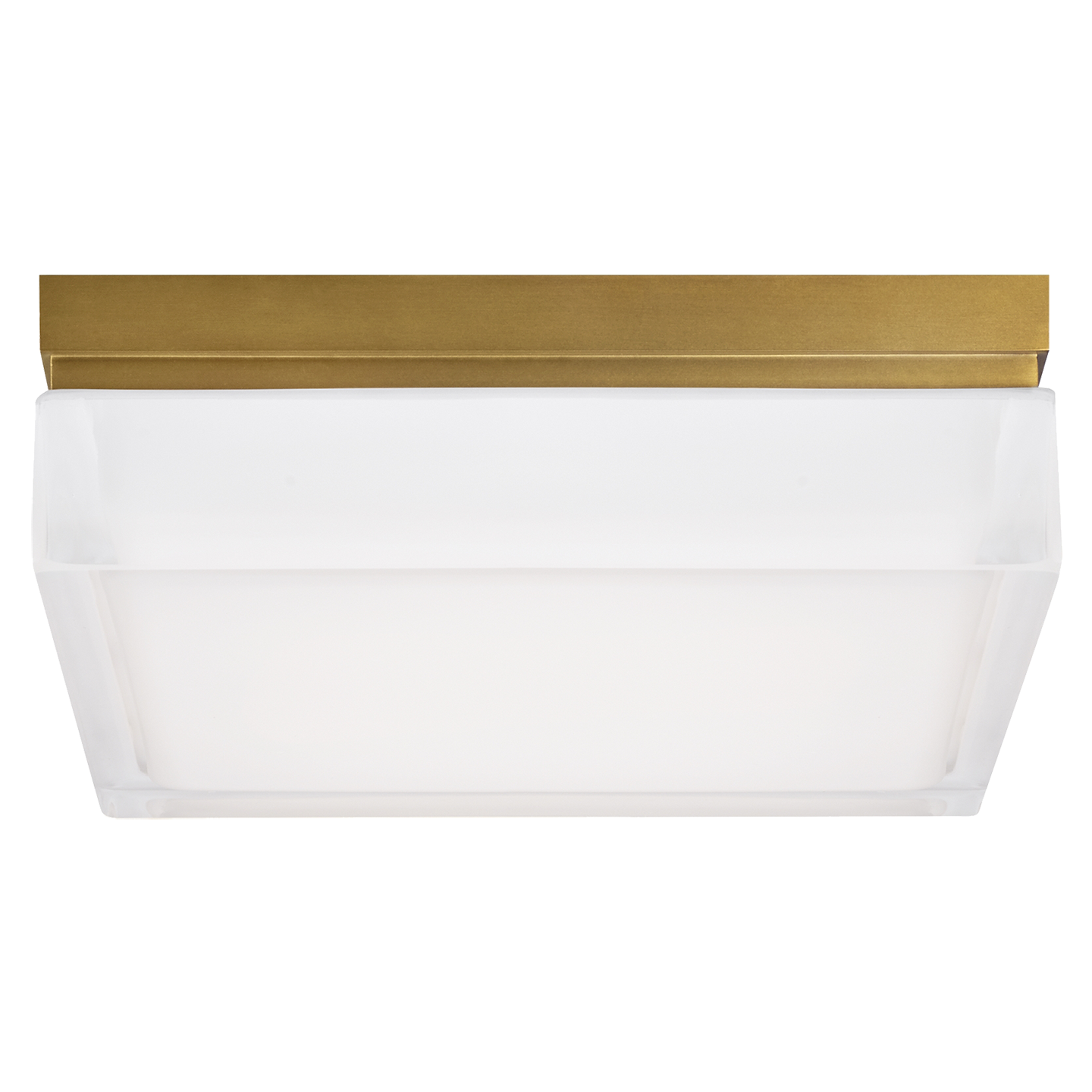Boxie Large Flush Mount Large Natural Brass LED 90 CRI 3000K 120-277V