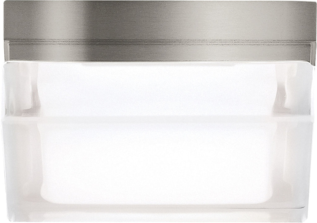 Boxie Small Flush Mount Small Satin Nickel LED 3000K 90 CRI3000k 120-277v
