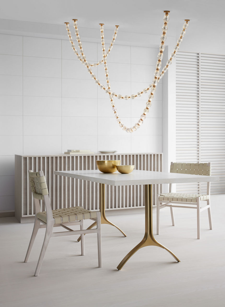 Collier 84 Chandelier Natural Brass Integrated LED 90 CRI 2700K 277V (Remote)