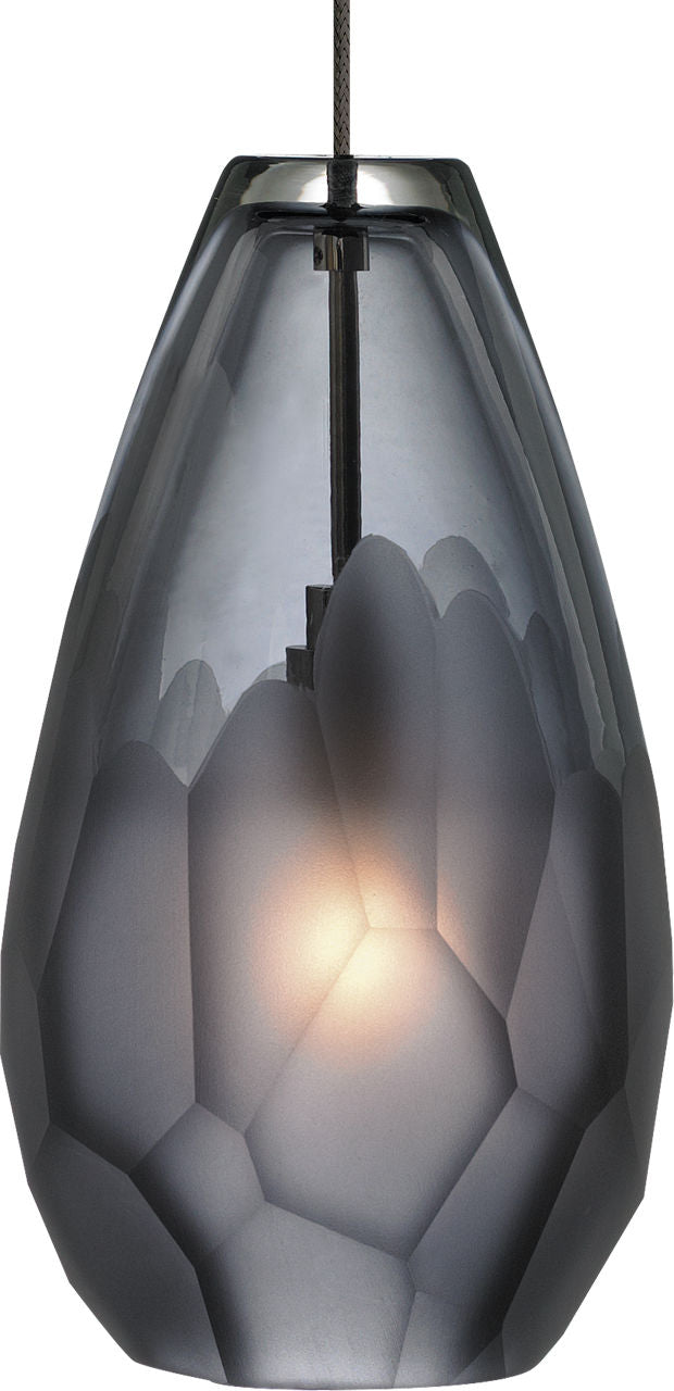 Briolette Pendant | Antique Bronze | Smoke glass FreeJack Bulb(s) Not Included