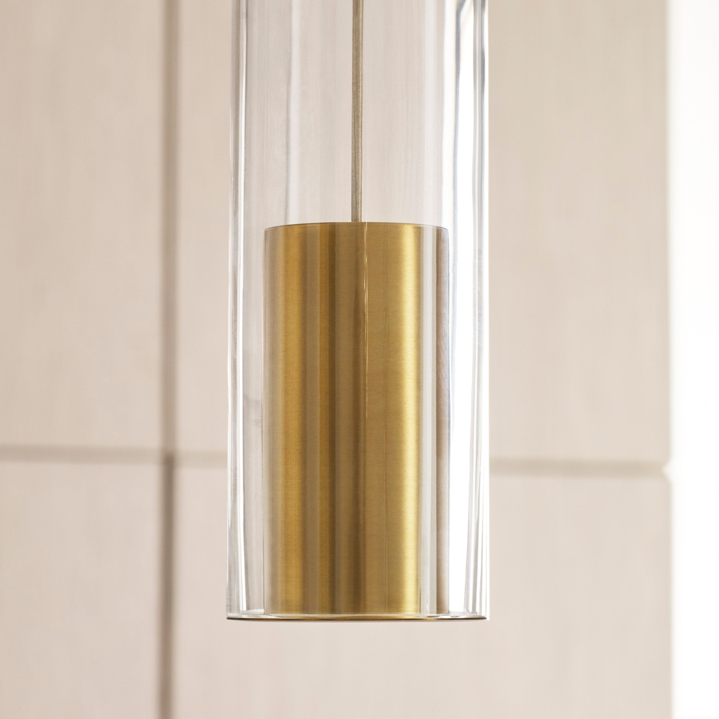 Captra Pendant | Aged Brass | Clear glass Monopoint Bulb(s) Included