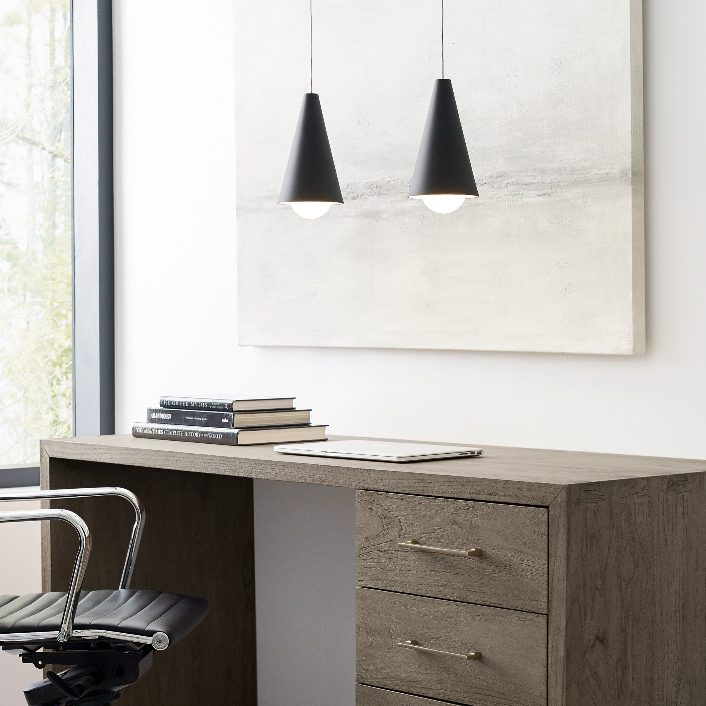 Joni Mini Pendant | Nightshade Black | Frost Glass Monopoint Bulb(s) Included
