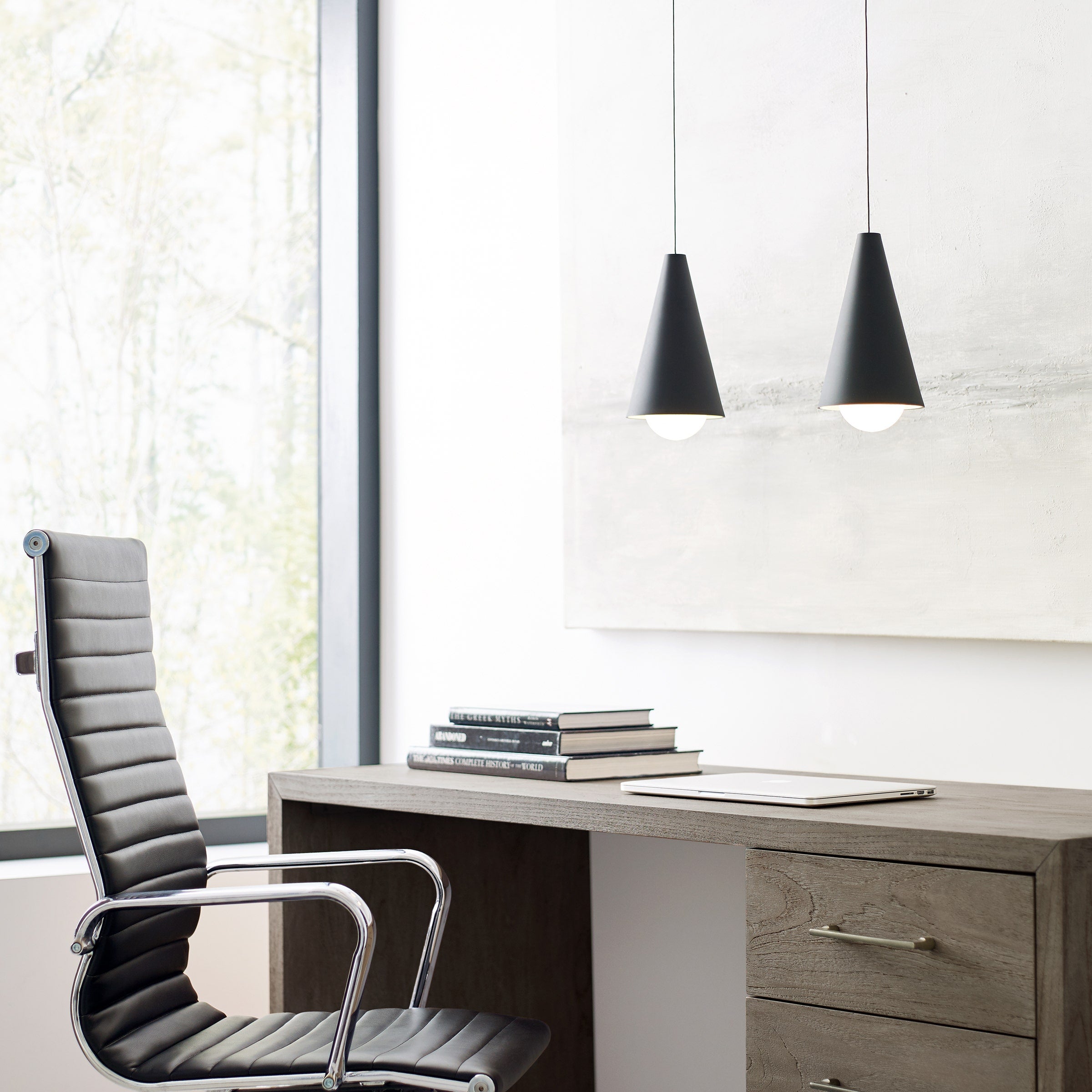 Joni Mini Pendant | Nightshade Black | Frost Glass Monopoint Bulb(s) Included
