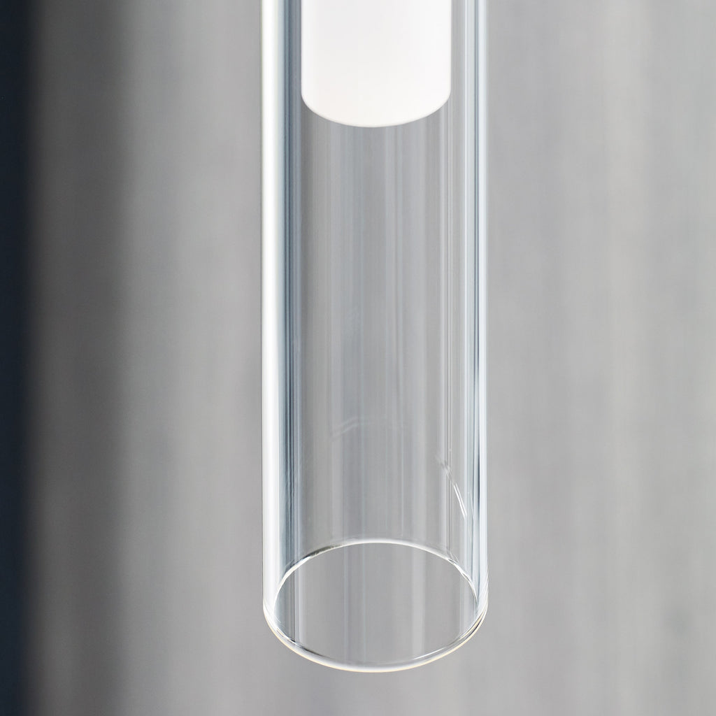 Mini Linger Pendant | Satin Nickel | Outer Glass | inner acrylic Monopoint Bulb(s) Included