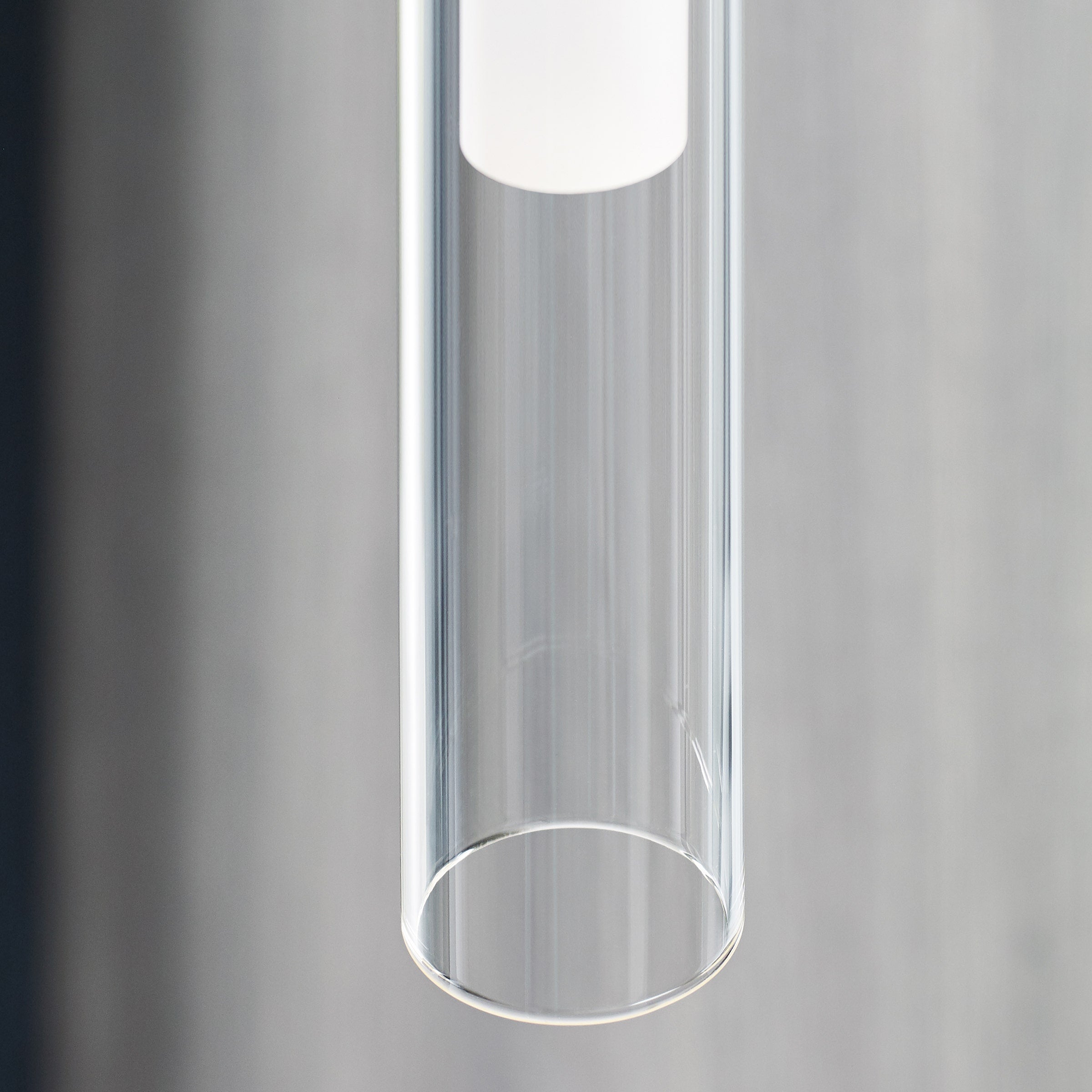 Mini Linger Pendant | Satin Nickel | Outer Glass | inner acrylic Monopoint Bulb(s) Included