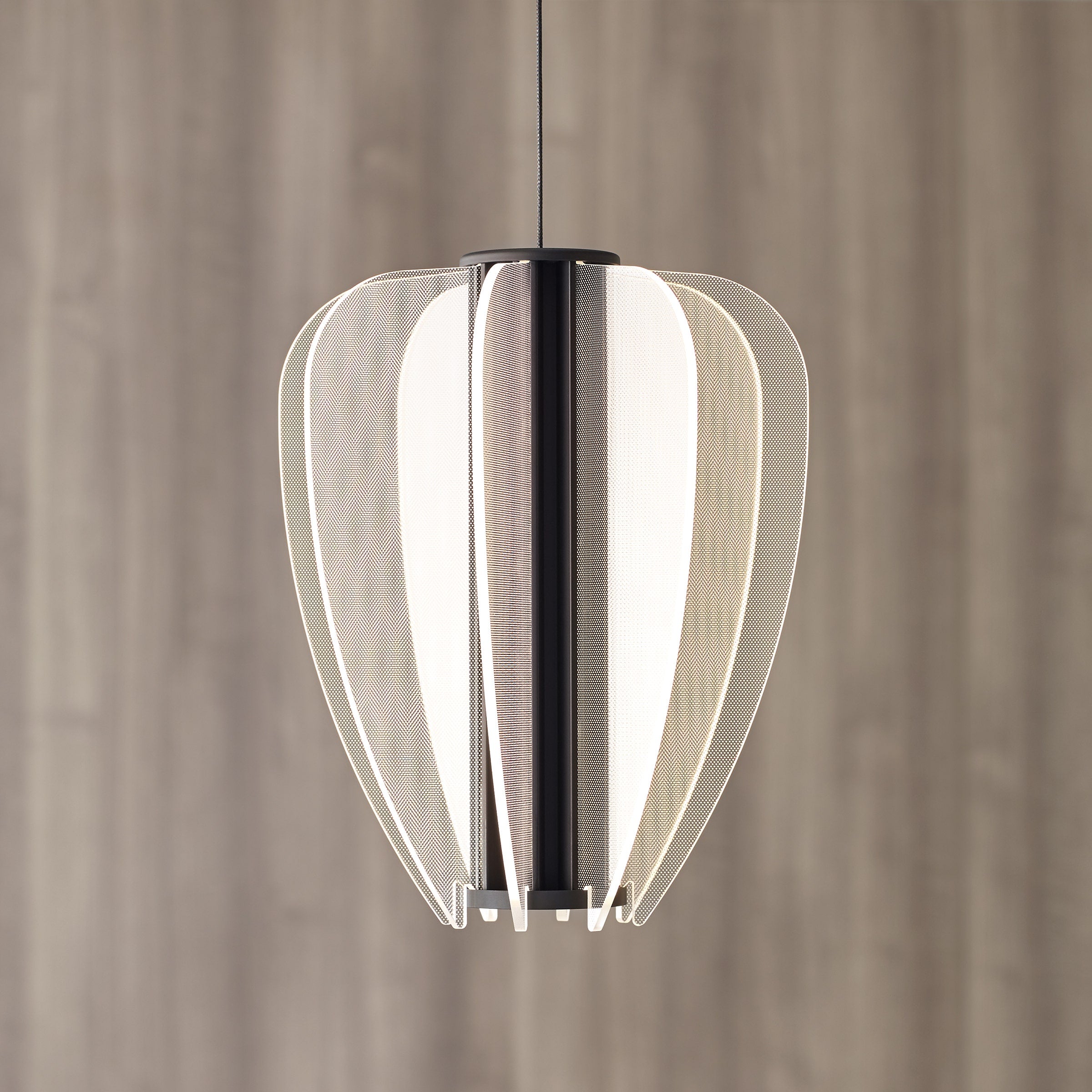 Mini Nyra Pendant | Nightshade Black | Acrylic Monopoint Bulb(s) Included