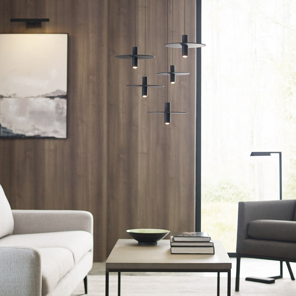 Mini Ponte Pendant | Nightshade Black | Metal Shade Monopoint Bulb(s) Included