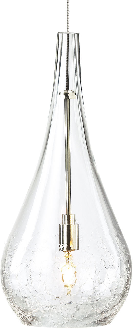Seguro Pendant | Satin Nickel | Clear glass FreeJack Bulb(s) Not Included
