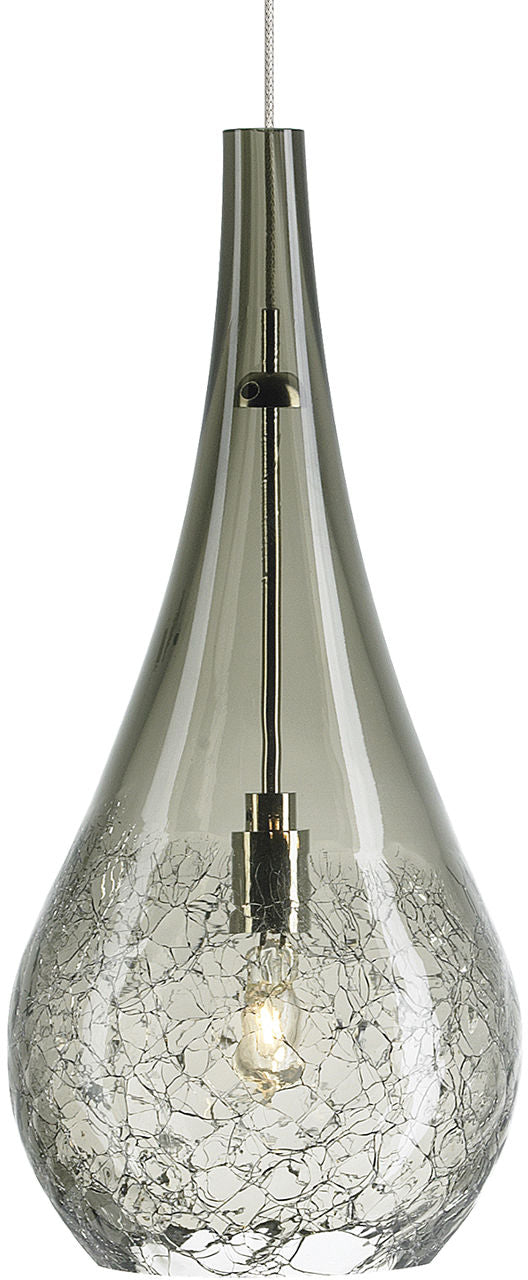 Seguro Pendant | Satin Nickel | Smoke glass FreeJack Bulb(s) Not Included