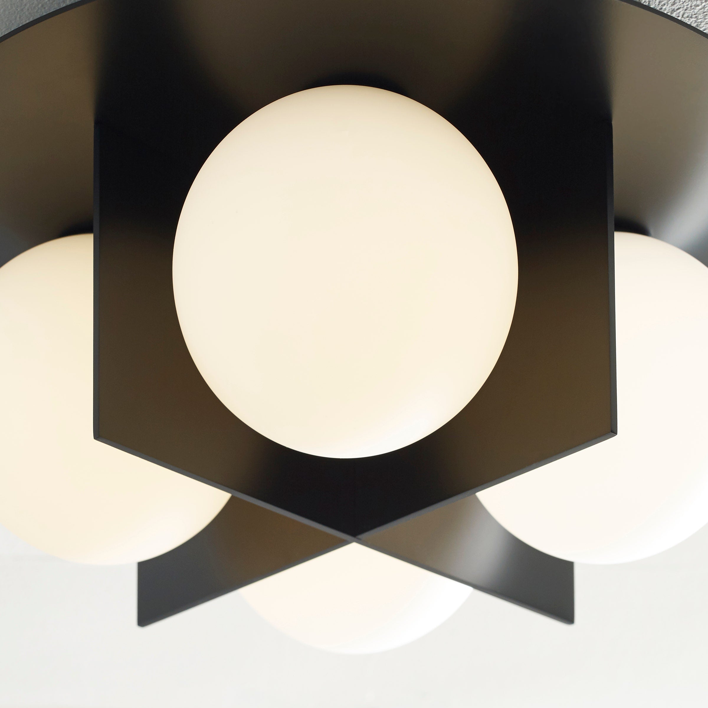 Orbel Flush Mount Matte Black Bulb Not Included