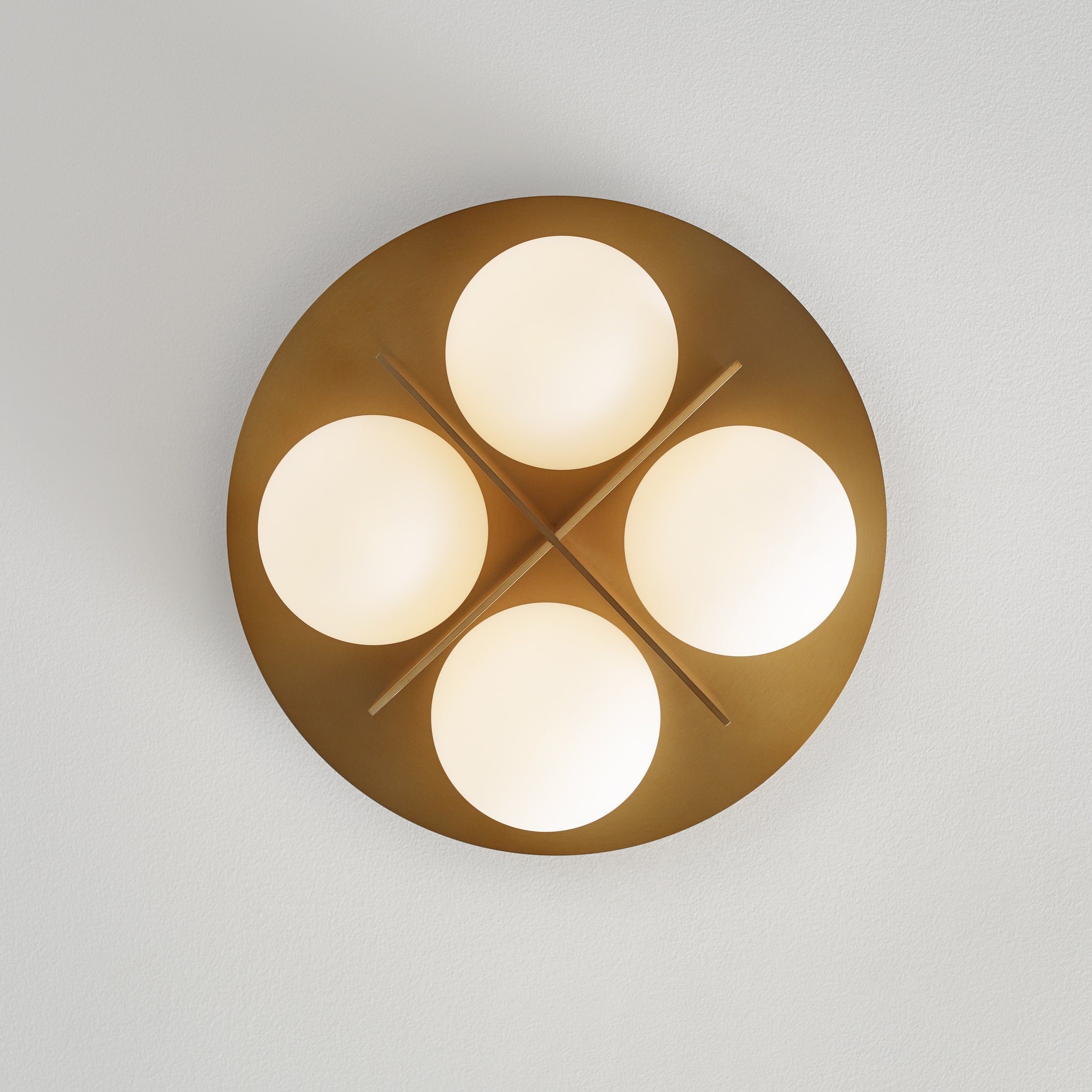 Orbel Flush Mount Aged Brass Bulb Not Included