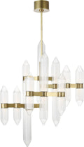 Langston Medium Chandelier Plated Brass LED 2700K 90 CRI 120-277V