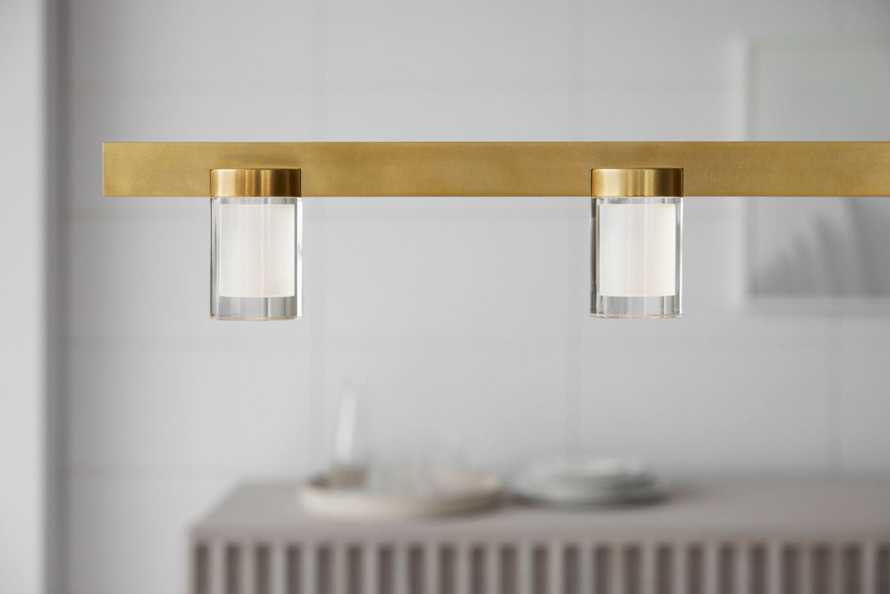 Esfera Large Linear Natural Brass 2700K 90 CRI integrated LED 2700K 90 CRI 120v