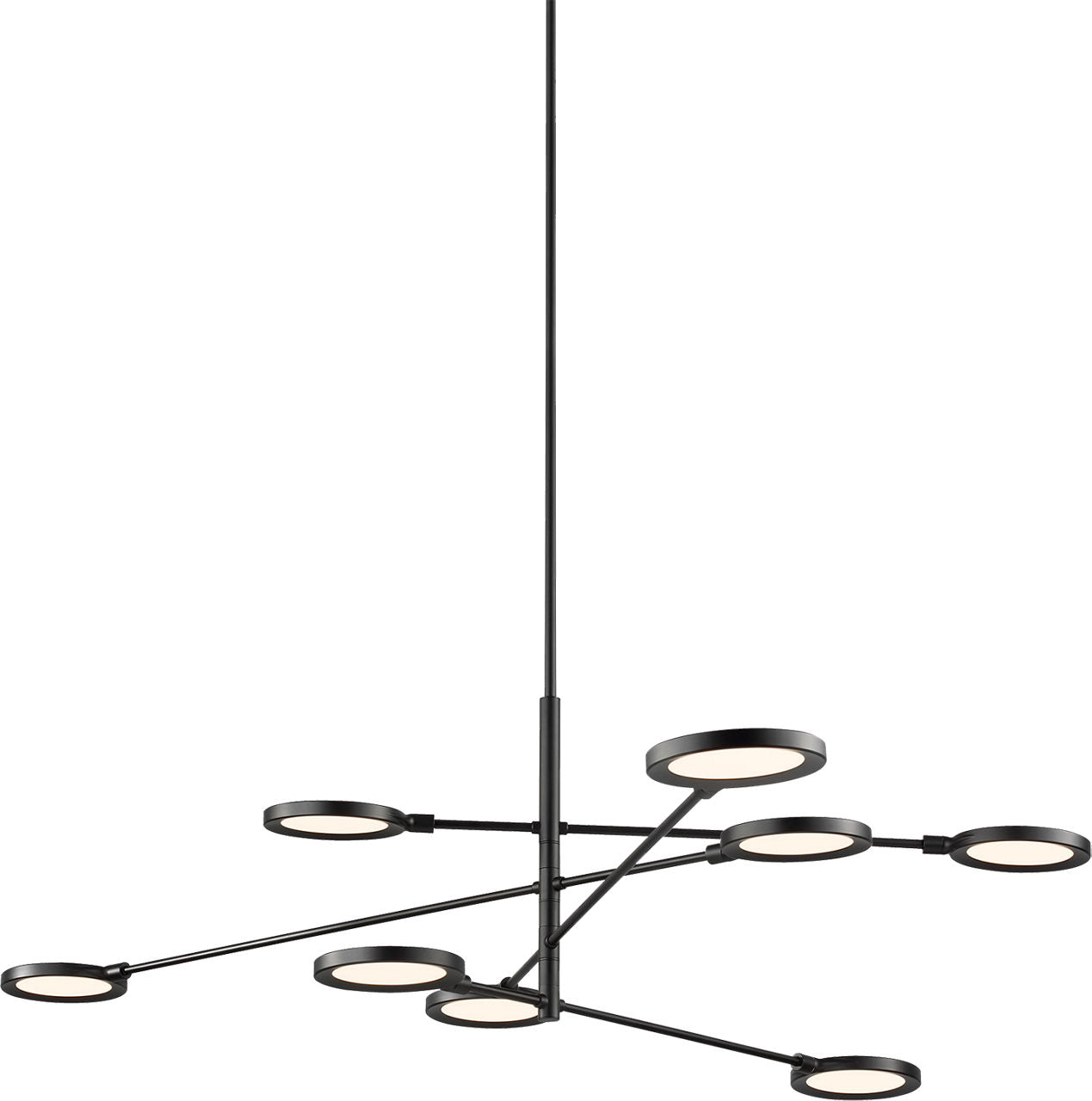Spectica 8 Chandelier Acrylic Matte Black 3000K 90 CRI LED 3000K 277V
