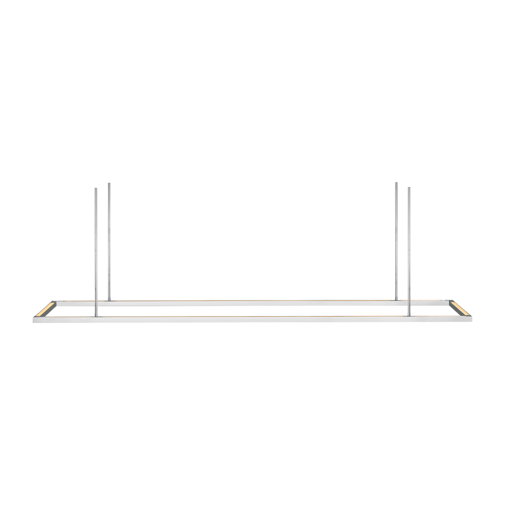 Stagger Halo 84 Linear Suspension polished stainless steel 2700K 90 CRI integrated led 90 cri 2700k 120v