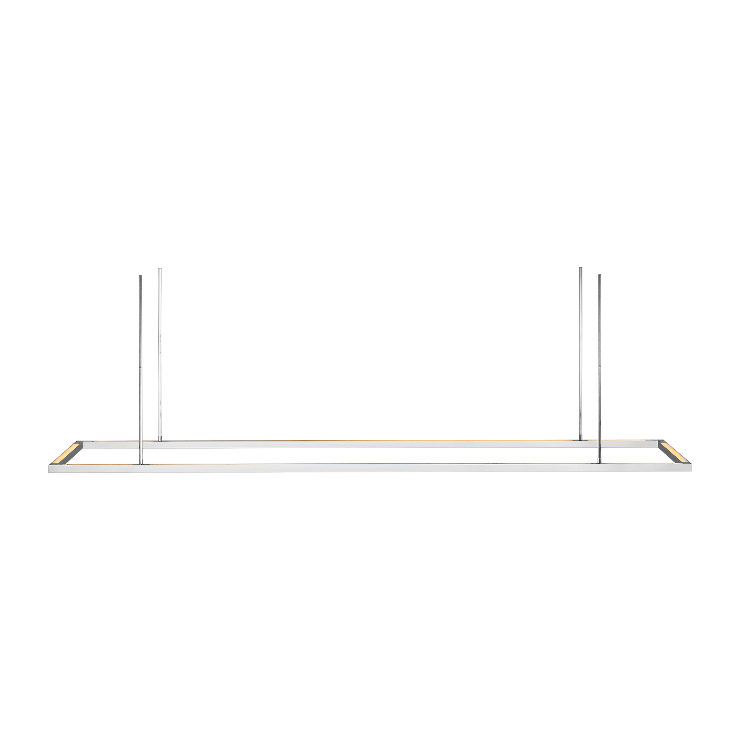Stagger Halo 84 Linear Suspension polished stainless steel 2700K 90 CRI integrated led 90 cri 2700k 120v