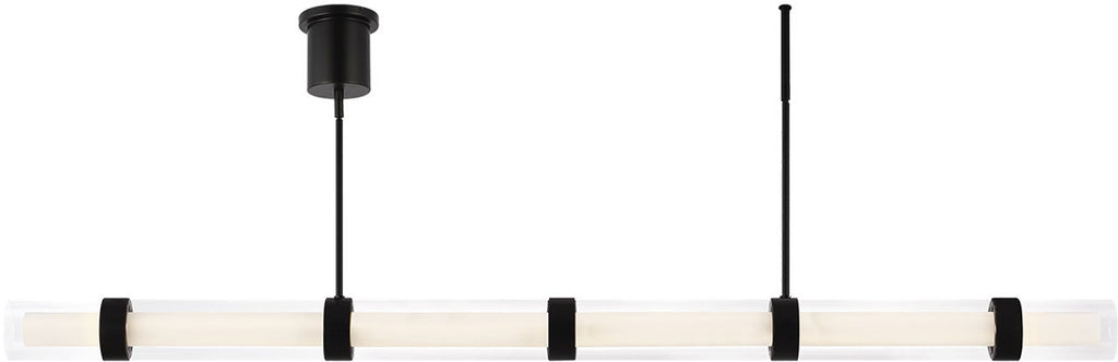 Wit Linear Suspension 6 Glass Black LED 90 CRI 3000k 120-277V