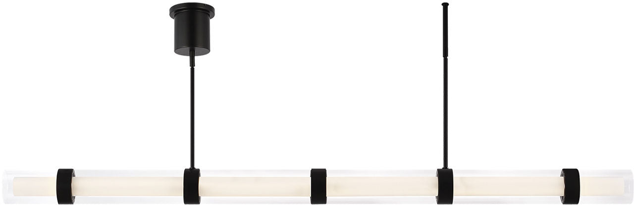 Wit Linear Suspension 6 Glass Black LED 90 CRI 3000k 120-277V