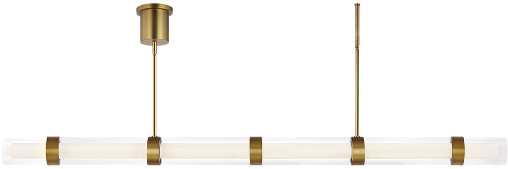 Wit Linear Suspension 6 Glass Aged Brass LED 90 CRI 3000k 120-277V