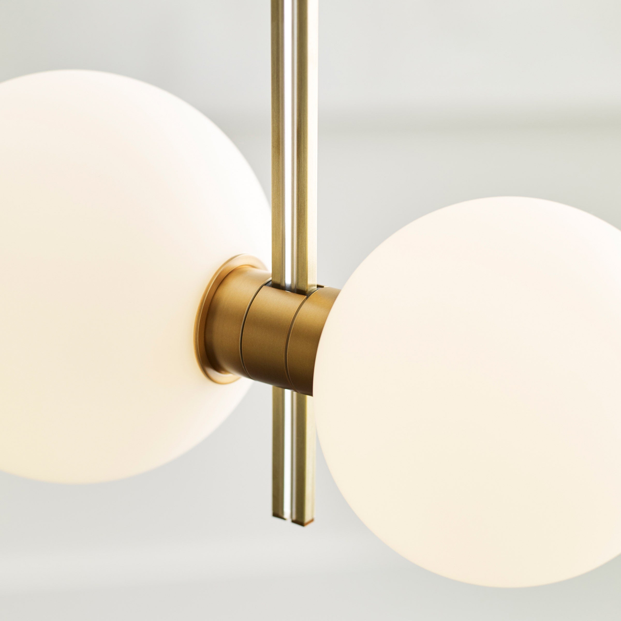 ModernRail Pendant Glass Orbs aged brass 3000K 90 CRI 24v surface canopy