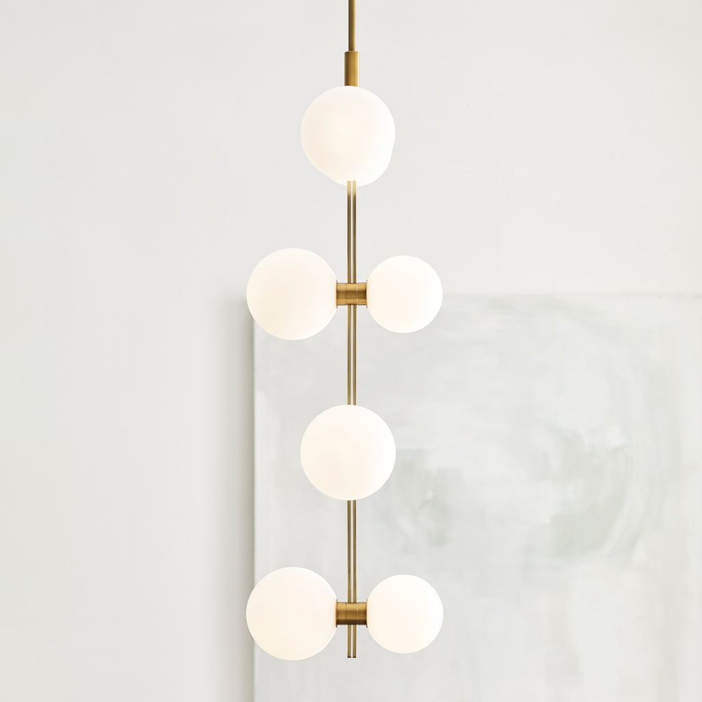 ModernRail Pendant Glass Orbs aged brass 3000K 90 CRI 24v surface canopy