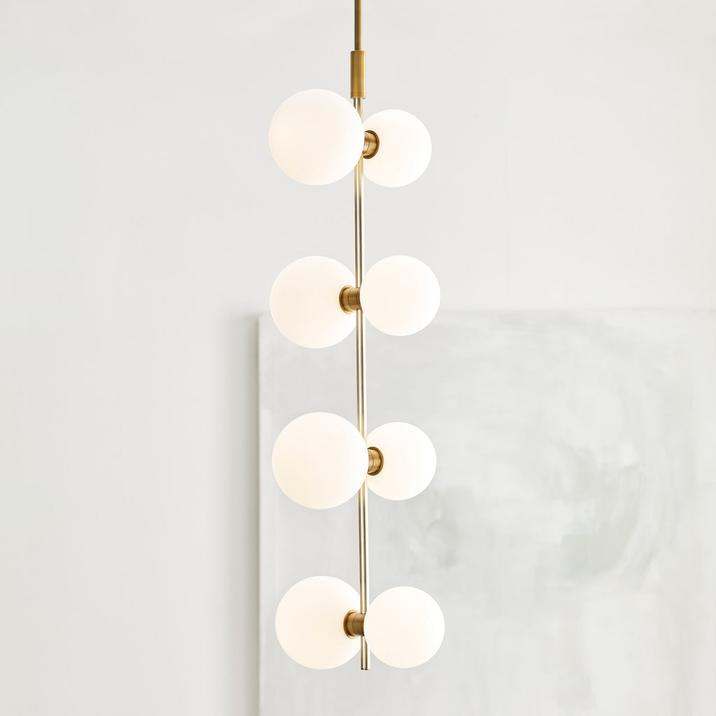 ModernRail Pendant Glass Orbs aged brass 3000K 90 CRI 24v surface canopy