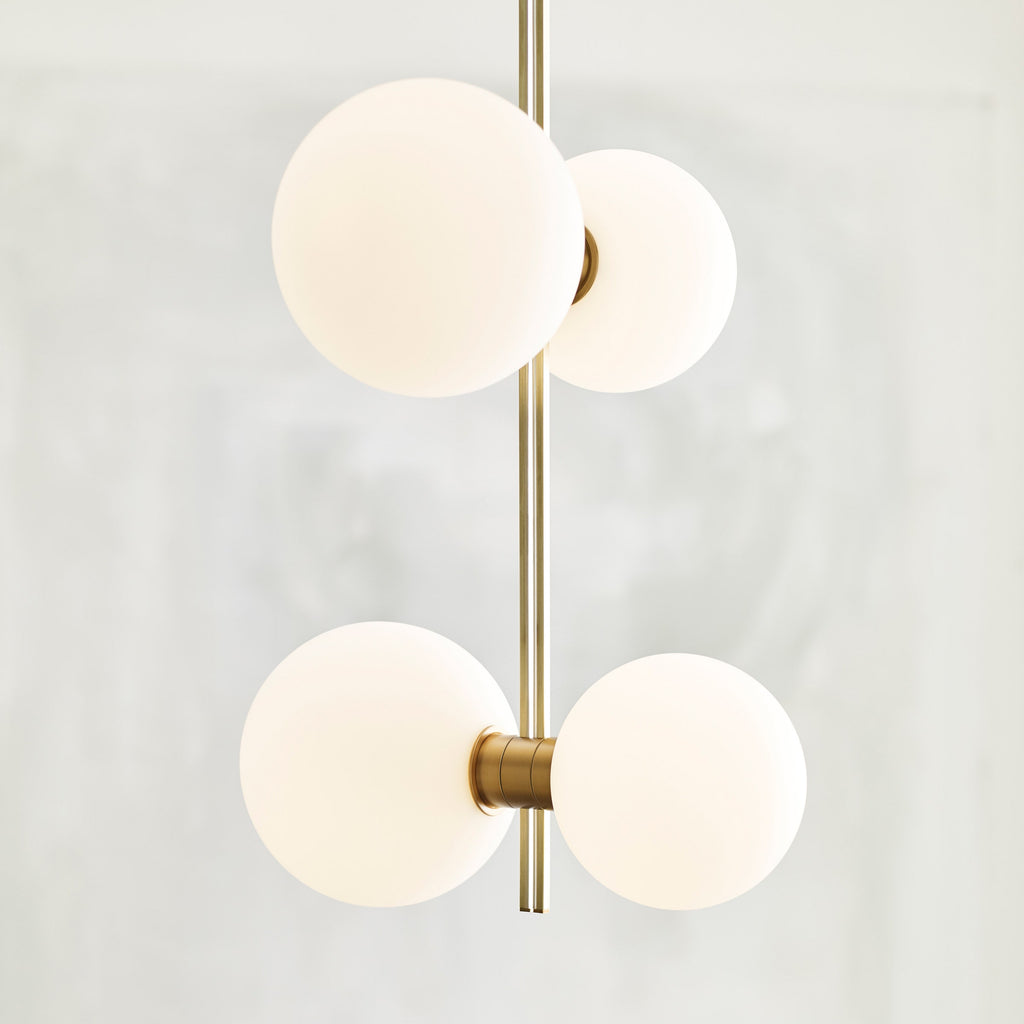 ModernRail Pendant Glass Orbs aged brass 3000K 90 CRI 24v surface canopy