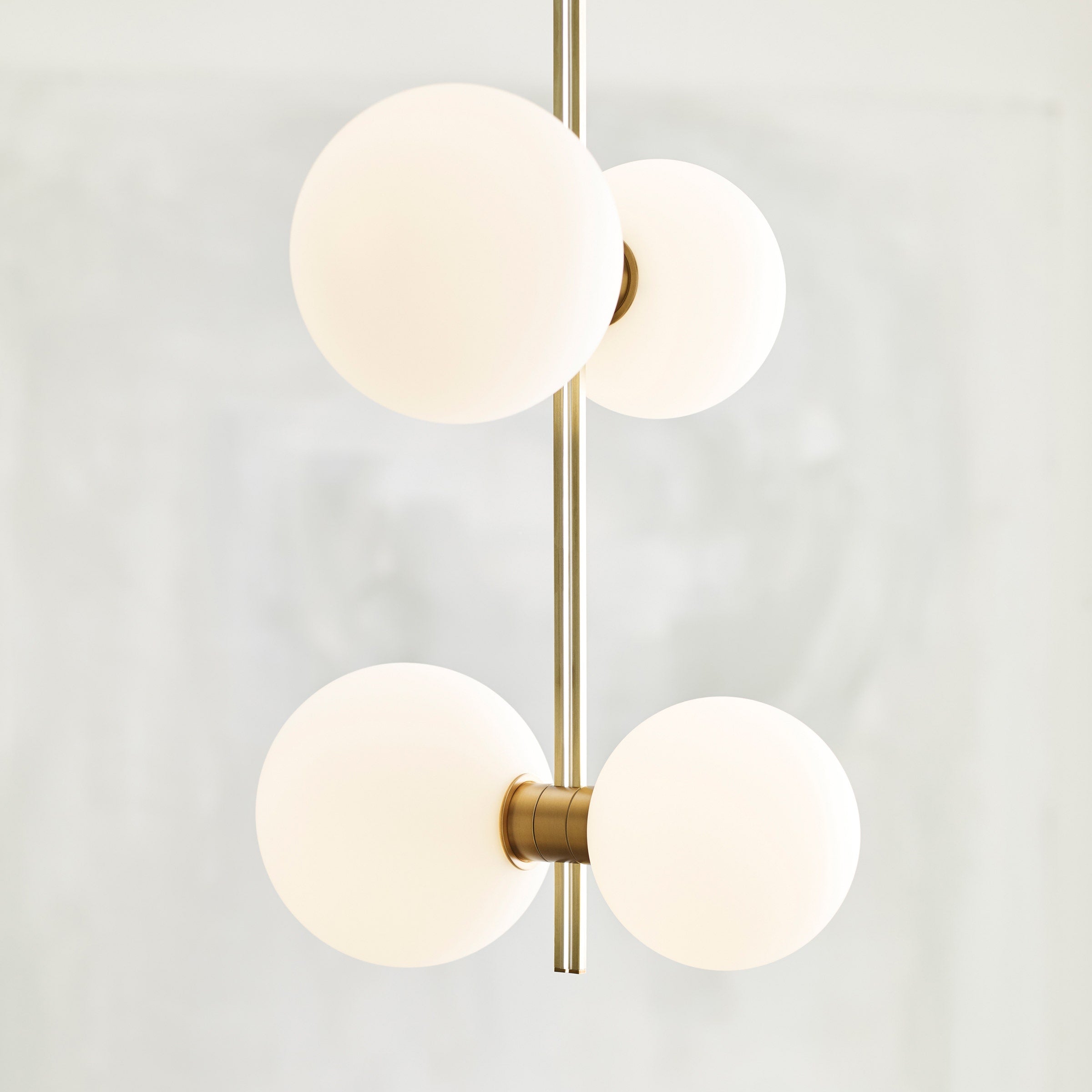 ModernRail Pendant Glass Orbs aged brass 3000K 90 CRI 24v surface canopy