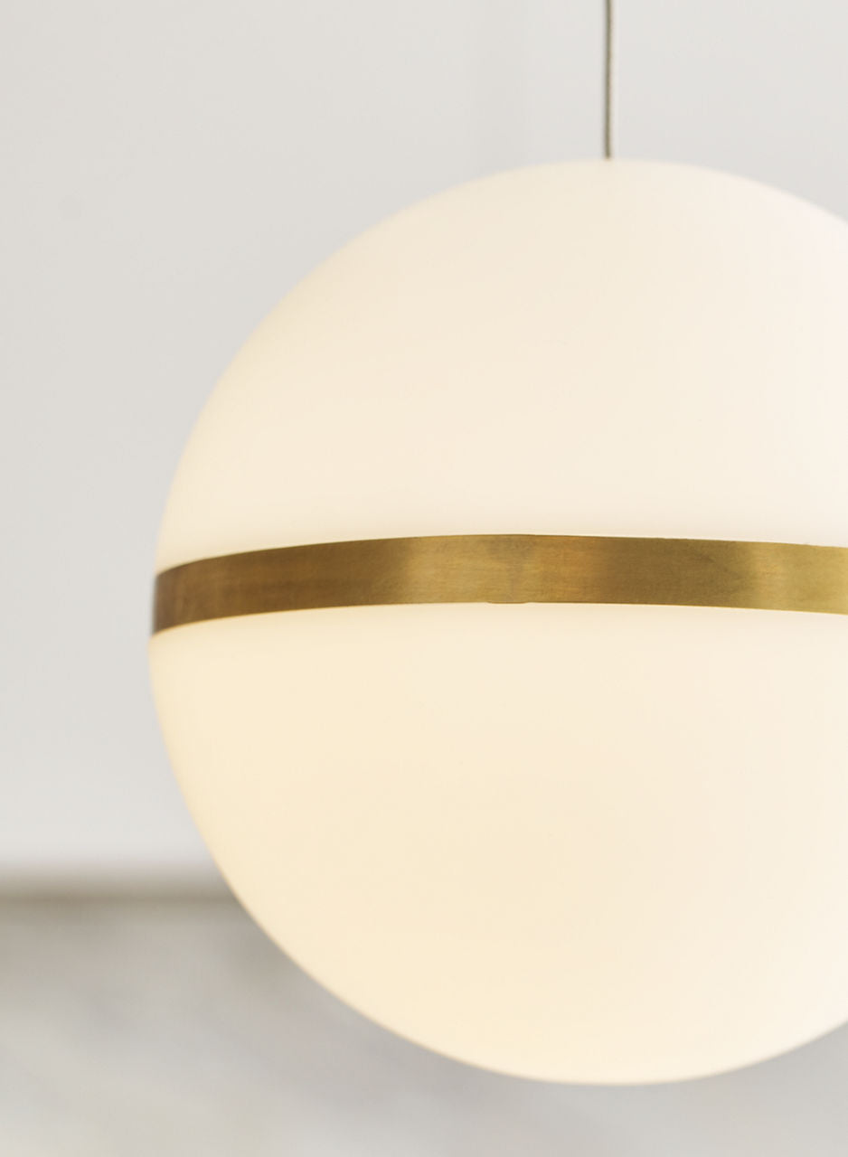 Mini Hanea Pendant | Natural Brass | Acrylic Shade MonoRail Bulb(s) Not Included