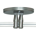 MonoRail 4" Round Power Feed Canopy Dual-Feed 4 | Satin Nickel