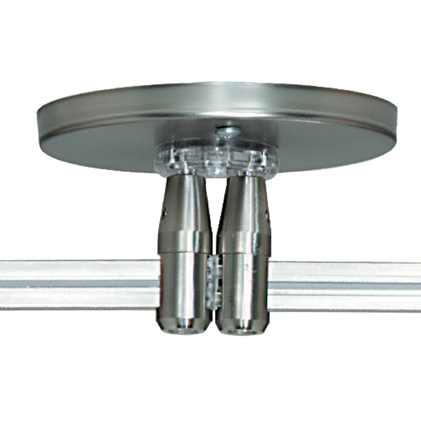 MonoRail 4" Round Power Feed Canopy Dual-Feed 4 | Satin Nickel