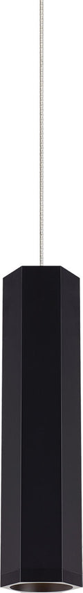 Blok Small Pendant | Matte Black and Satin Nickel |  Monopoint Bulb(s) Not Included
