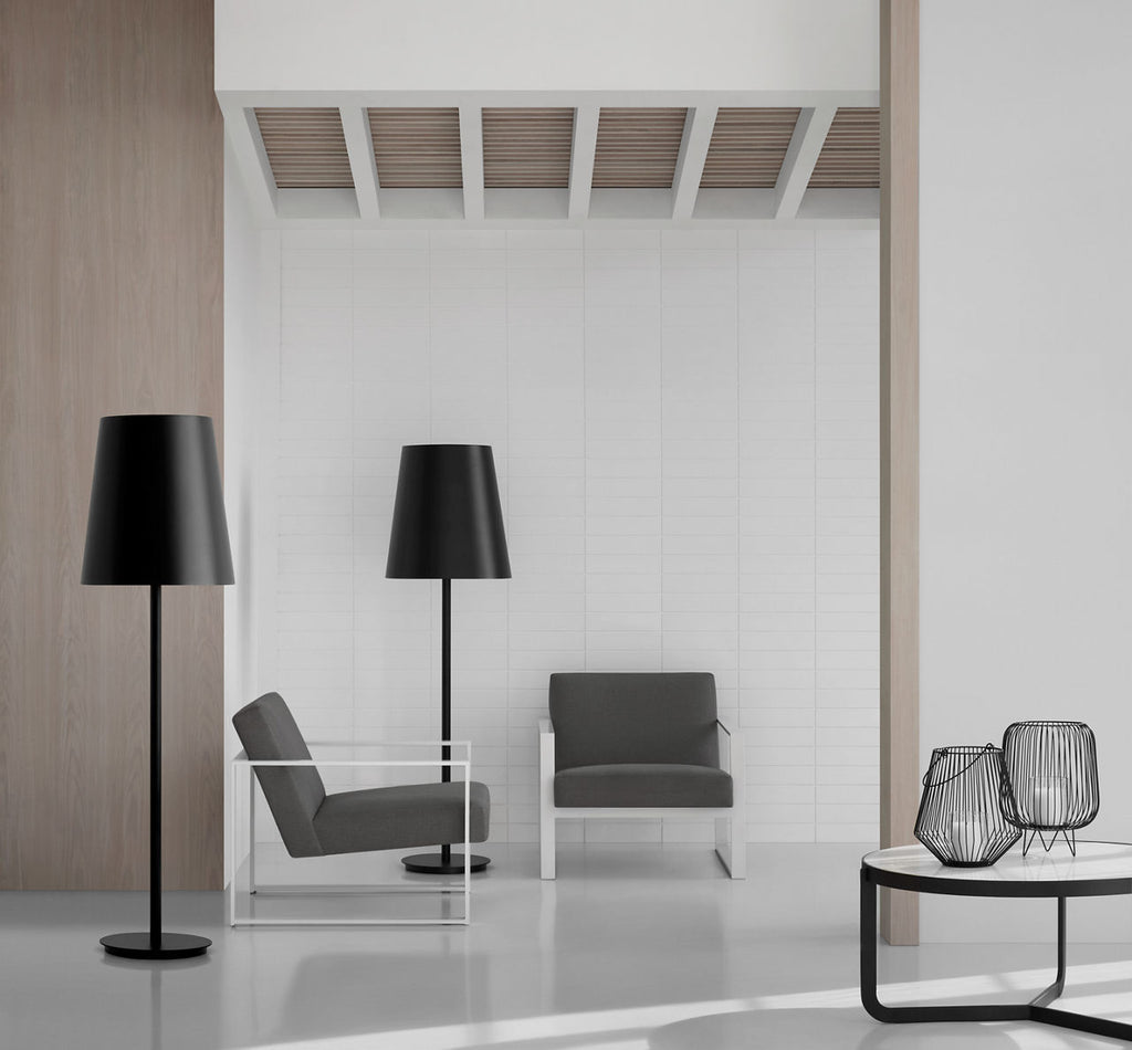 Nevis Outdoor Large Floor Lamp Black 2700K 90 CRI