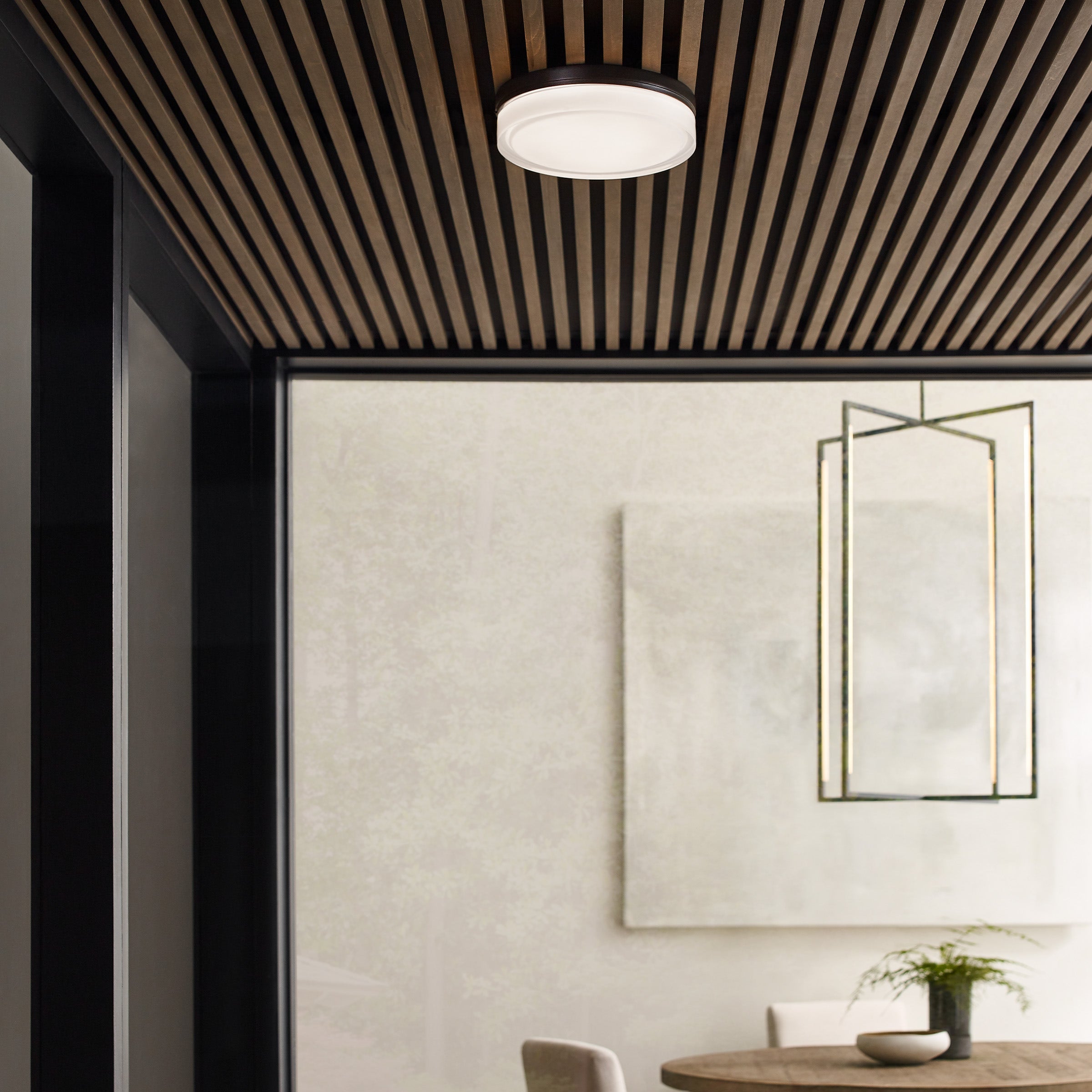 Cirque Large Outdoor Wall/Flush Mount Large Bronze 3000K 90 CRI