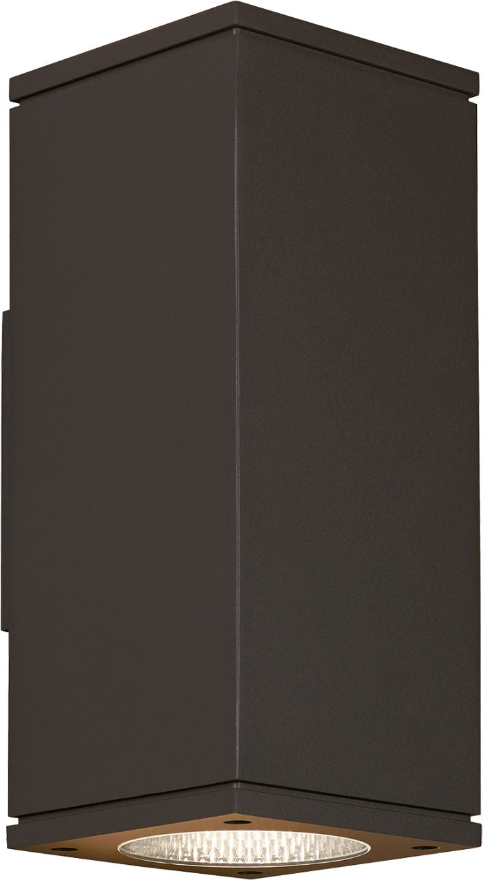 Tegel 12 Outdoor Wall | Black 3000K 36° Downlight None