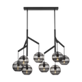 Sedona Double Chandelier Double Transparent Smoke Nightshade Black T14 LED 2700K 90 CRI 120V