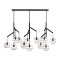 Sedona Triple Chandelier Triple Clear Nightshade Black Bulb Not Included