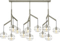 Sedona Triple Chandelier | Clear Satin Nickel Bulb Not Included