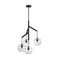 Sedona Single Chandelier Single Clear Nightshade Black Bulb Not Included