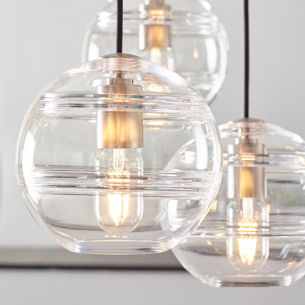 Sedona Single Chandelier Single Clear Satin Nickel 2700K 90 CRI t14 led 90 cri 2700k 120v